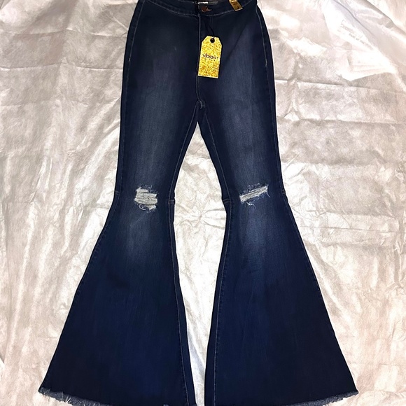 NEW! NWT! Wide Leg Vibrant MIU Jeans - Picture 4 of 12
